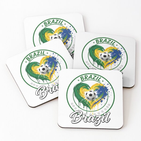 Item preview, Brazil Brazil Football Soccer Fan Brazilian Patriot Heart designed and sold by SofenArt.