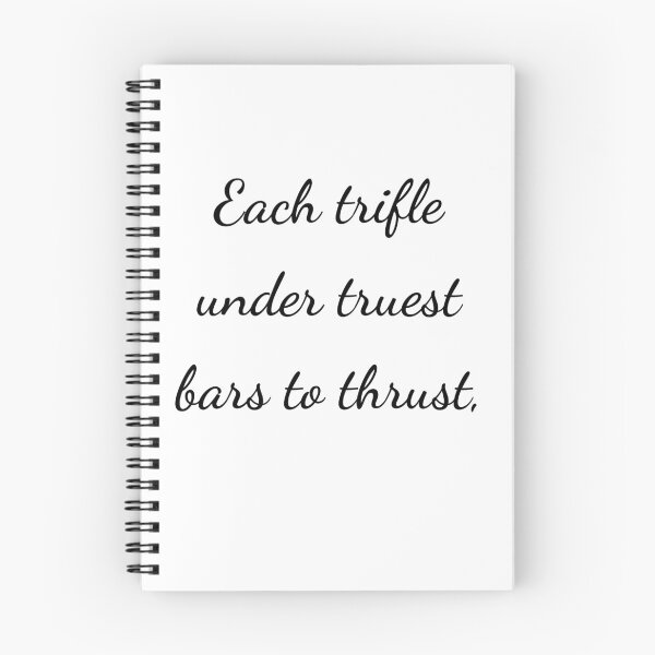 Item preview, "Each trifle under truest bars to thrust," - handwriting black designed and sold by ariksworld.