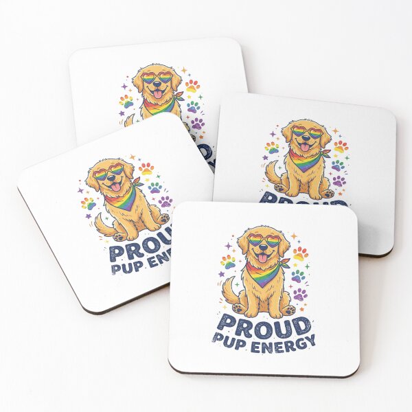 Item preview, Pride Dog Golden Retriever With Rainbow Heart Sunglasses designed and sold by longngusuc.