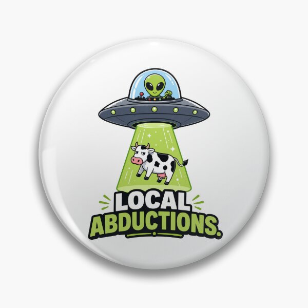 Item preview, Local Abductions - Funny Alien & Cow UFO Tractor Beam designed and sold by MAF_Merch.