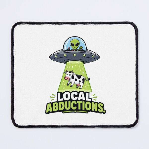 Item preview, Local Abductions - Funny Alien & Cow UFO Tractor Beam designed and sold by MAF_Merch.