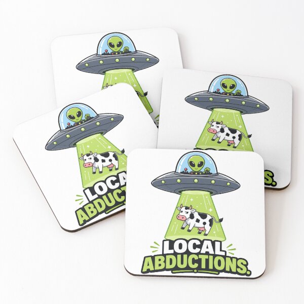 Item preview, Local Abductions - Funny Alien & Cow UFO Tractor Beam designed and sold by MAF_Merch.