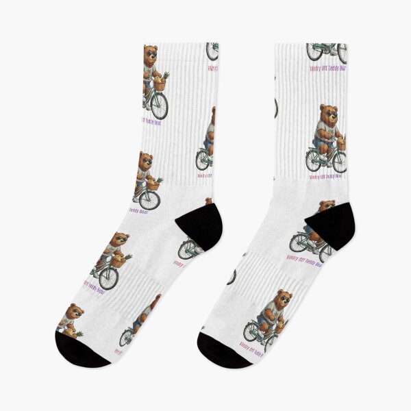 Item preview, Vintage Teddy Bear Riding Bicycle Summer Holiday designed and sold by VintryOff.