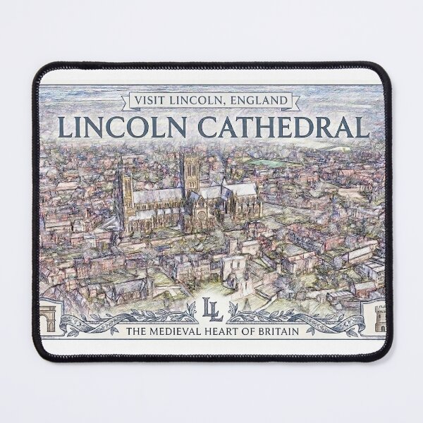Item preview, Vintage Lincoln England Travel Poster designed and sold by ArtworkNorth.
