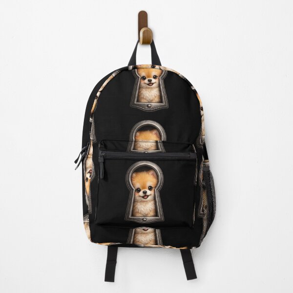 Item preview, Cute Pomeranian Peeking Through Keyhole – Curious Fluffy Dog Art | Pomeranian Lover Gift designed and sold by irfanshikh.