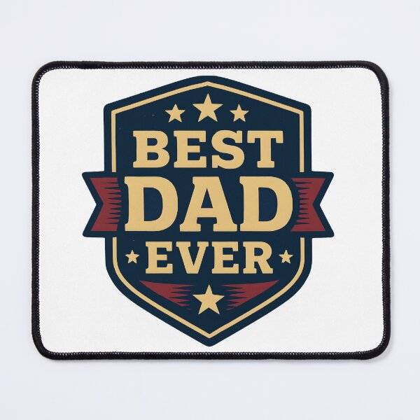 Item preview, Best Dad Ever Vintage Shield Emblem Design designed and sold by Nuvoro Gifts.