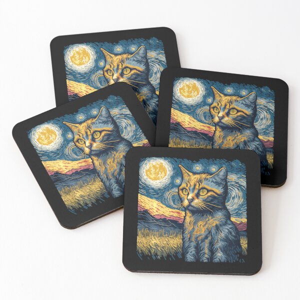 Item preview, Cat Starry Night - Funny Van Gogh Painting Cat Lover  designed and sold by Littermin.