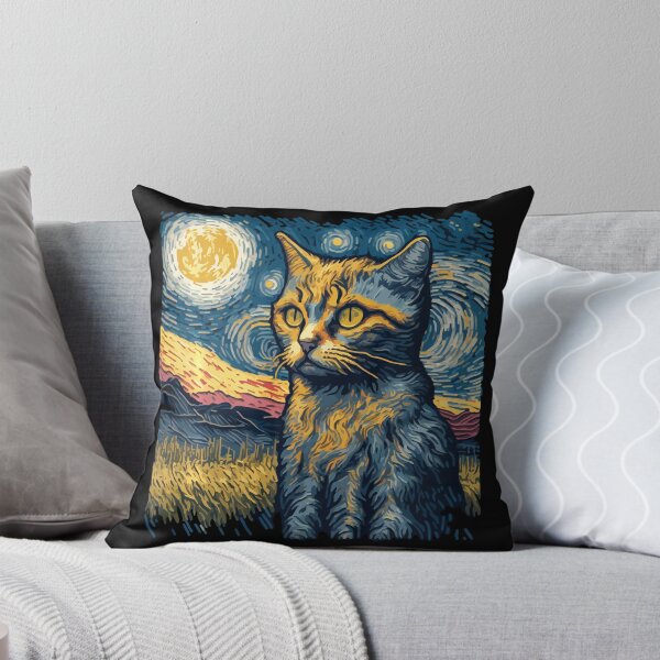 Item preview, Cat Starry Night - Funny Van Gogh Painting Cat Lover  designed and sold by Littermin.