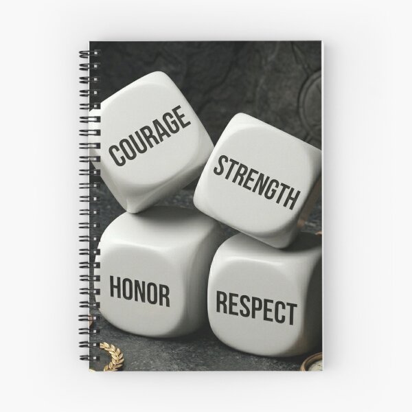 Item preview, Courage Strength Honor Respect Dice Spartan Warrior Motivational Quote designed and sold by RAMHEARTS.