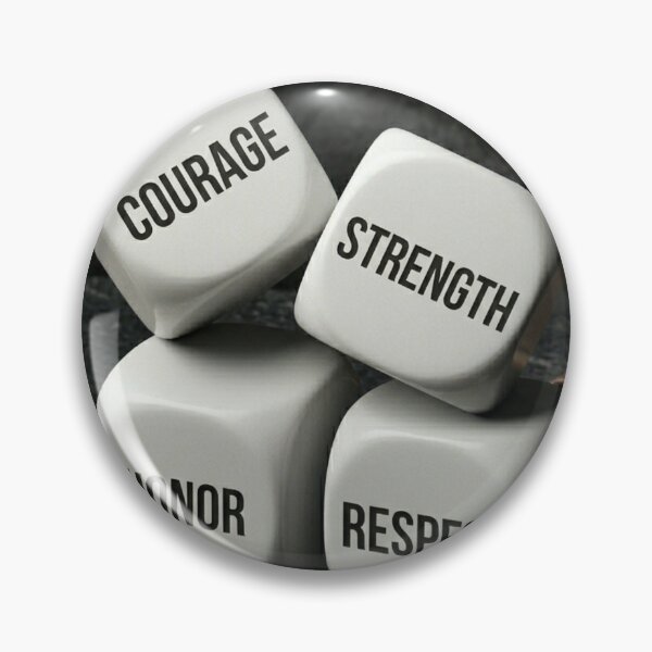 Item preview, Courage Strength Honor Respect Dice Spartan Warrior Motivational Quote designed and sold by RAMHEARTS.