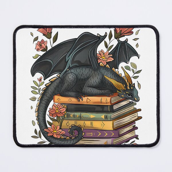 Item preview, Cute Dragon Books Cottagecore Flower Bookworm Book Lover T-Shirt designed and sold by kevincuellar.