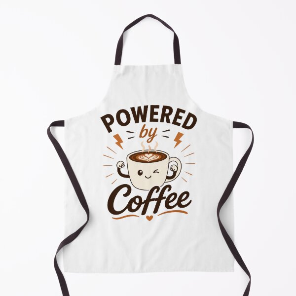 Item preview, Powered by Coffee Cute Coffee Lover Gift designed and sold by INVITOARTE.