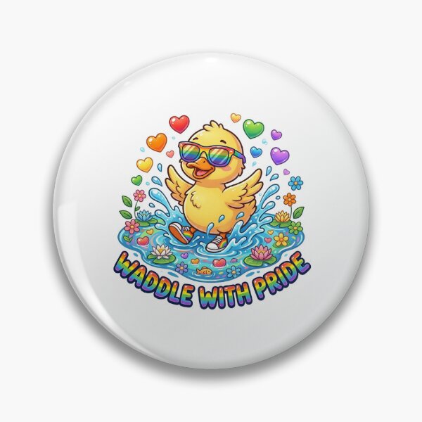 Item preview, Pride Duck Waddle With Rainbow Sunglasses And Hearts designed and sold by longngusuc.