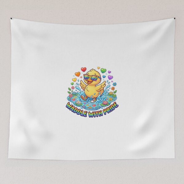Item preview, Pride Duck Waddle With Rainbow Sunglasses And Hearts designed and sold by longngusuc.
