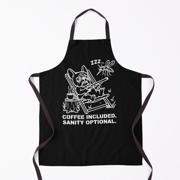 Item preview, Coffee Included Sanity Optional Funny Frenchie Dog T-Shirt designed and sold by The Bold Line Studio.