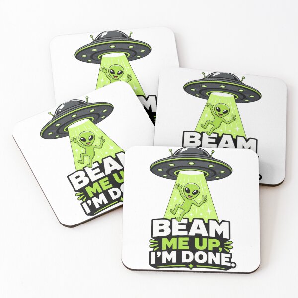 Item preview, Beam Me Up I'm Done - Funny Alien UFO Peace Sign designed and sold by MAF_Merch.