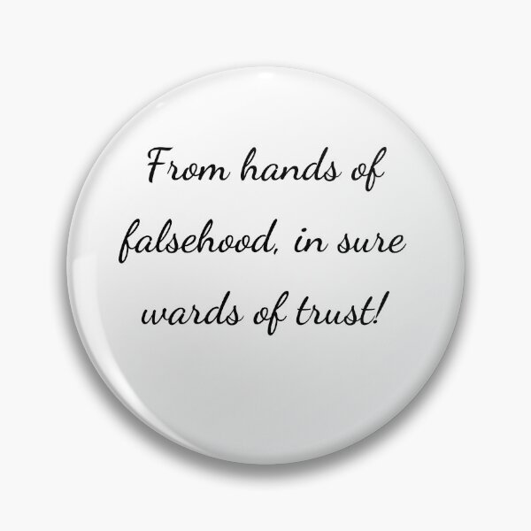 Item preview, "¡De manos de la falsedad, a la segura protección de la confianza!" - letra negra designed and sold by ariksworld.
