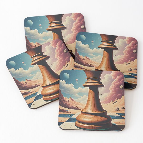 Item preview, King on a surreal chessboard landscape designed and sold by Mianku | Für das Leben.
