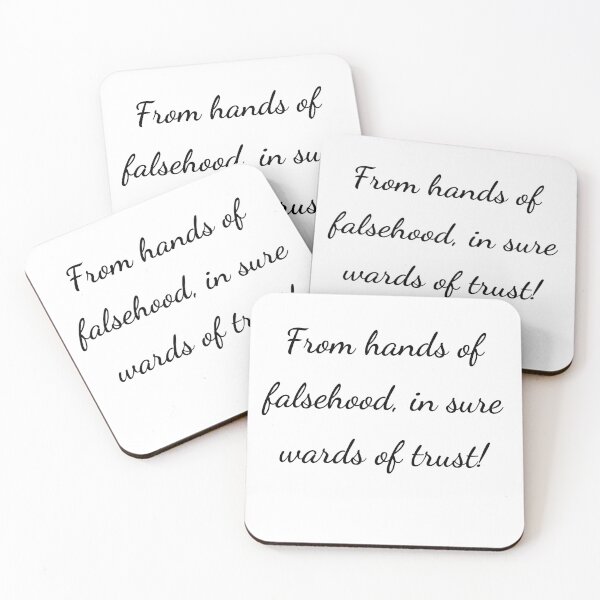 Item preview, "From hands of falsehood, in sure wards of trust!" - handwriting black designed and sold by ariksworld.