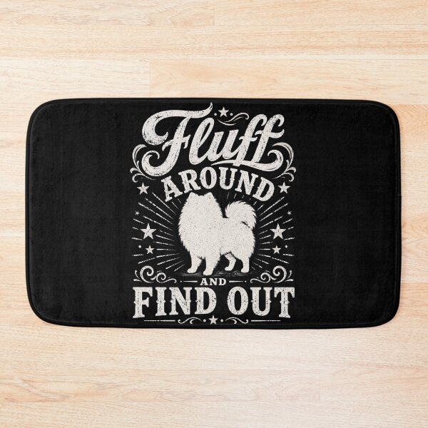 Item preview, Fluff Around and Find Out Shirt Funny Pomeranian Dog Tee, Cute Pom Mom Humor, Small Dog Lover Gift for Her designed and sold by THREE LITTLE BEANS.