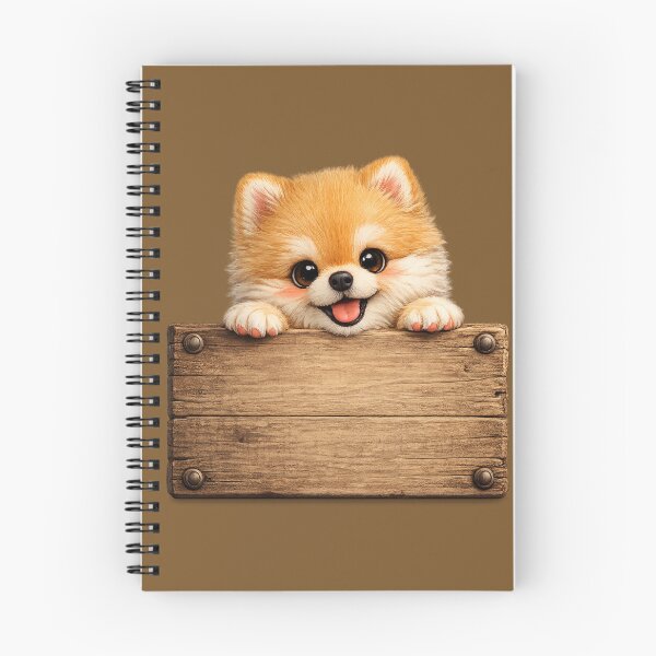 Item preview, Cute Pomeranian Holding Blank Wood Sign – Funny Fluffy Dog Customize Art | Pomeranian Gift designed and sold by irfanshikh.
