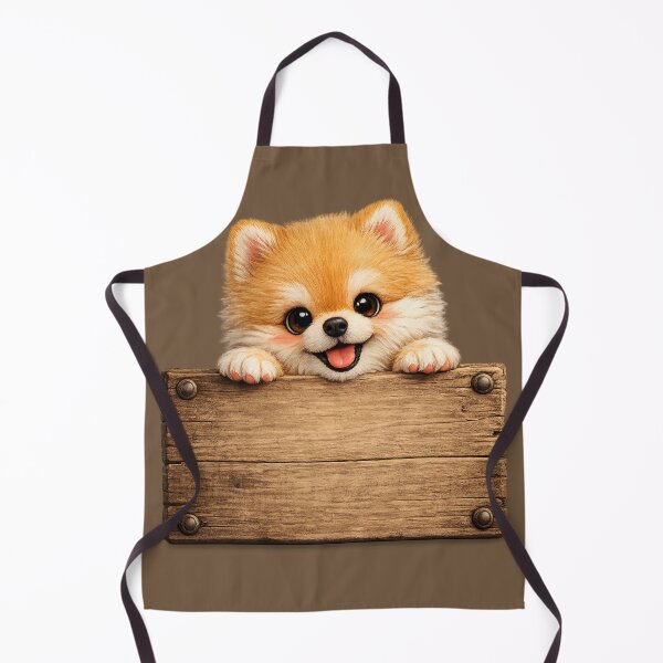 Item preview, Cute Pomeranian Holding Blank Wood Sign – Funny Fluffy Dog Customize Art | Pomeranian Gift designed and sold by irfanshikh.