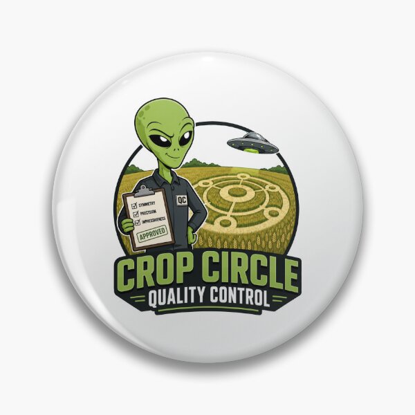 Item preview, Crop Circle Quality Control - Funny Alien Inspector designed and sold by MAF_Merch.