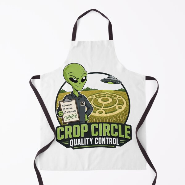 Item preview, Crop Circle Quality Control - Funny Alien Inspector designed and sold by MAF_Merch.