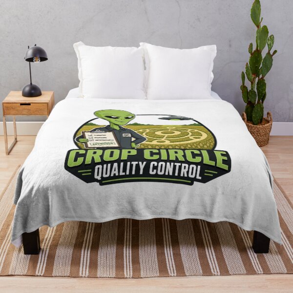 Item preview, Crop Circle Quality Control - Funny Alien Inspector designed and sold by MAF_Merch.