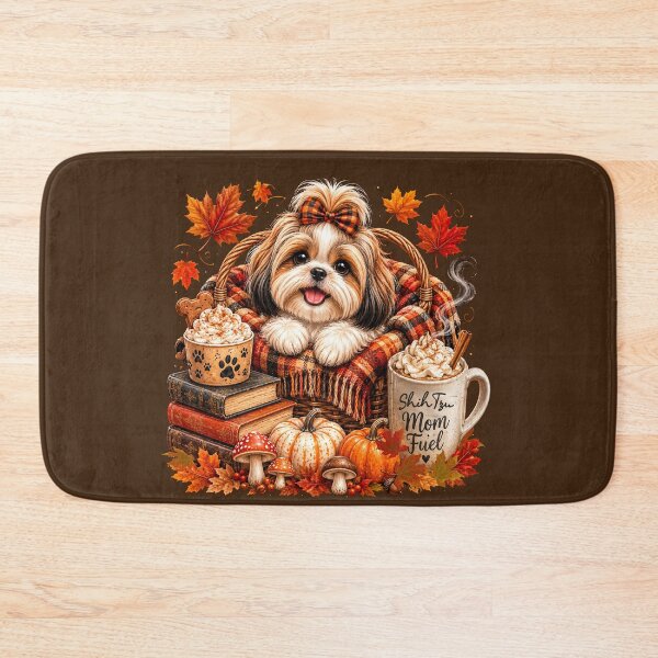 Item preview, Fall Shih Tzu Dog Pumpkin Autumn Harvest designed and sold by tamdevo1.