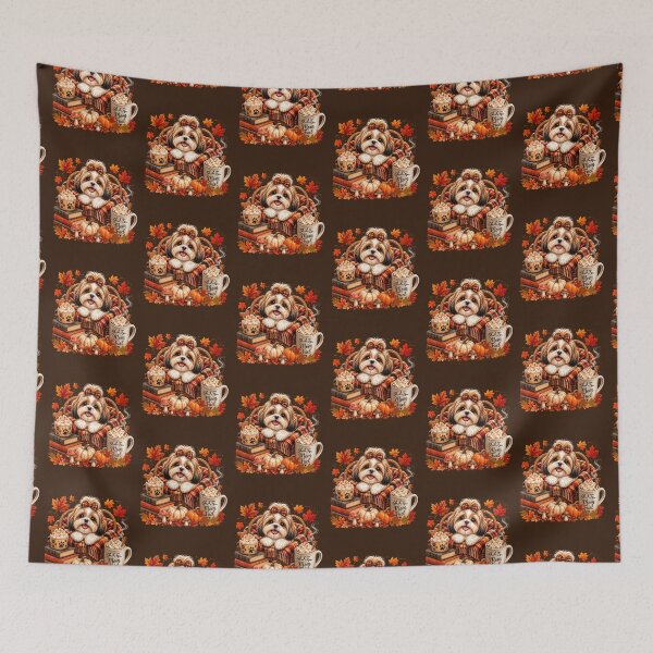 Item preview, Fall Shih Tzu Dog Pumpkin Autumn Harvest designed and sold by tamdevo1.