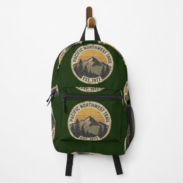Item preview, Pacific Northwest Trail - Retro 70s PNW Mountain Patch (Back Graphic) designed and sold by Melian Vintage.