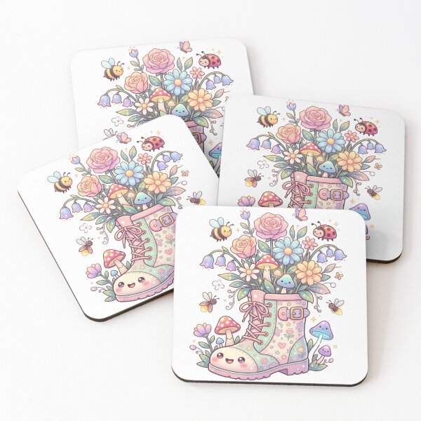 Item preview, Kawaii Bloom Boot Garden – Magical Cutecore Floral Fantasy designed and sold by CuteRage.