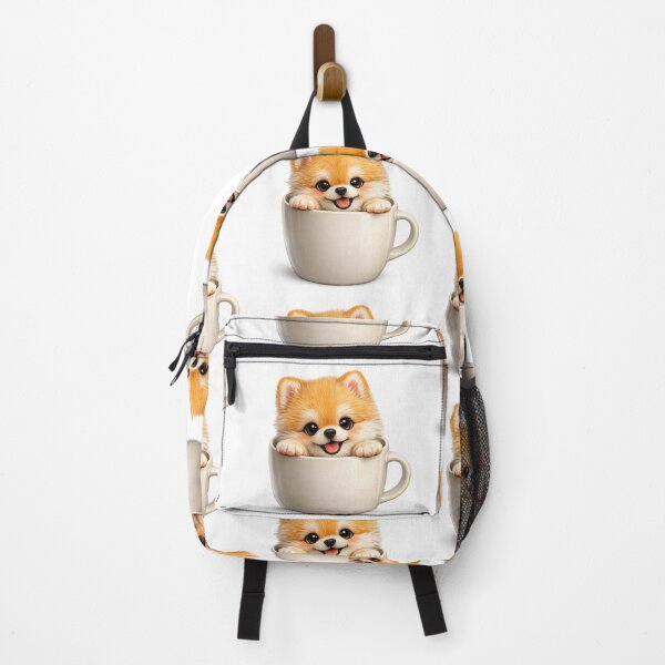 Item preview, Cute Pomeranian Sitting in Coffee Cup – Fluffy Puppy Teacup Art | Pomeranian Coffee Lover Gift designed and sold by irfanshikh.