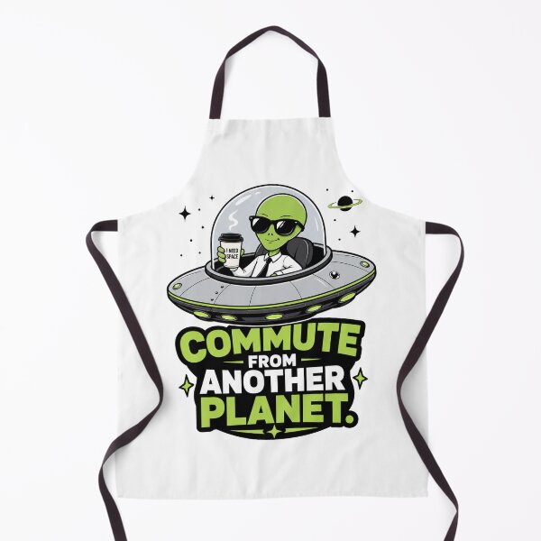 Item preview, Commute From Another Planet - Funny Alien Coffee UFO designed and sold by MAF_Merch.
