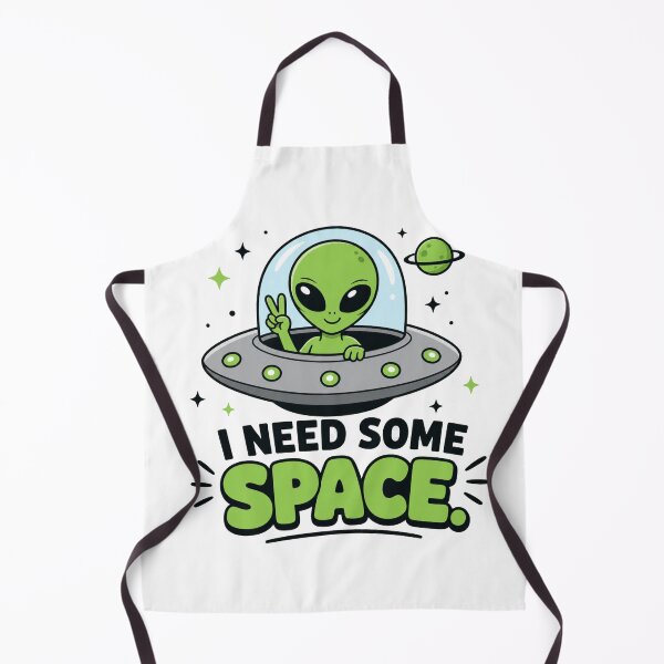 Item preview, I Need Some Space - Cute Alien Flying Saucer designed and sold by MAF_Merch.