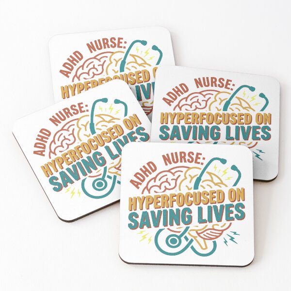 Item preview, ADHD Nurse Hyperfocused on Saving Lives Funny Nursing Gift T-Shirt designed and sold by Osmose-Studio ⭐⭐⭐⭐⭐.