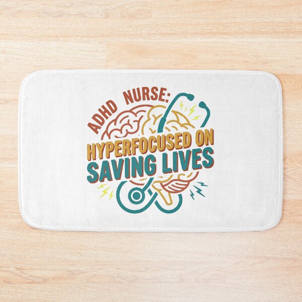 Item preview, ADHD Nurse Hyperfocused on Saving Lives Funny Nursing Gift T-Shirt designed and sold by Osmose-Studio ⭐⭐⭐⭐⭐.