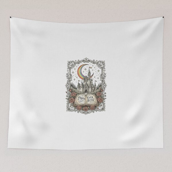 Item preview, Proud Ever After Lgbtq Fairy Tale Castle Rainbow Moon Magic designed and sold by longngusuc.