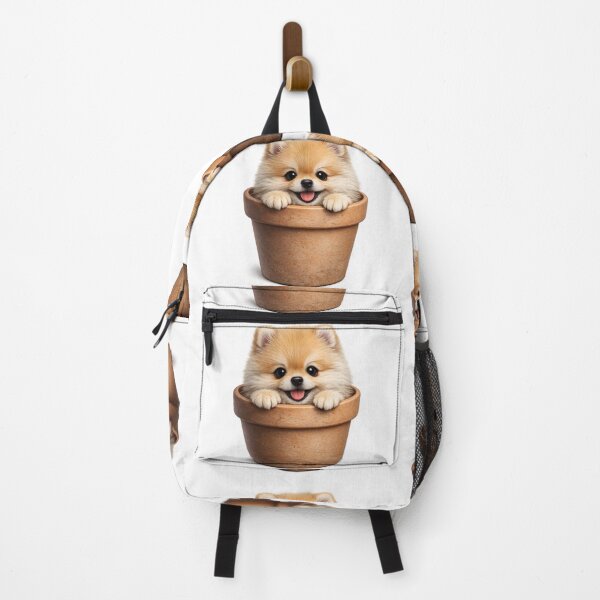 Item preview, Cute Pomeranian Puppy in Flower Pot – Adorable Fluffy Dog Plant Art | Pomeranian Lover Gift designed and sold by irfanshikh.
