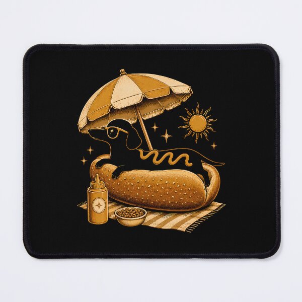 Item preview, Dachshund Hot Dog Summer Beach designed and sold by THREE LITTLE BEANS.