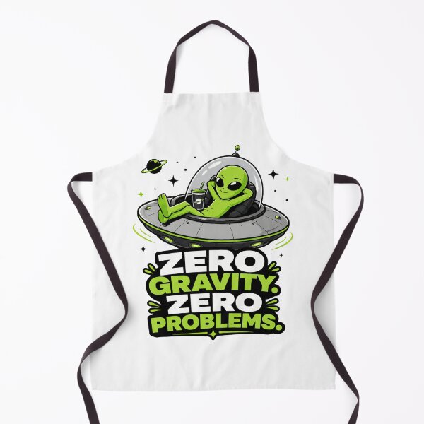 Item preview, Zero Gravity Zero Problems - Chill Alien in UFO designed and sold by MAF_Merch.