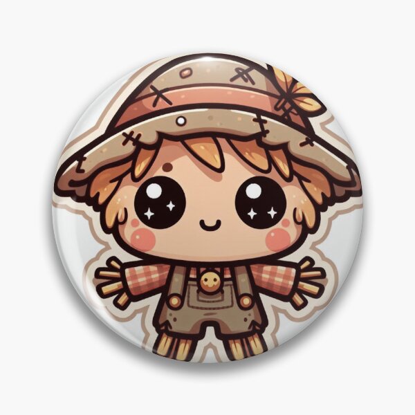 Item preview, Kawaii Halloween Scarecrow Sticker designed and sold by PastelPawsArt.