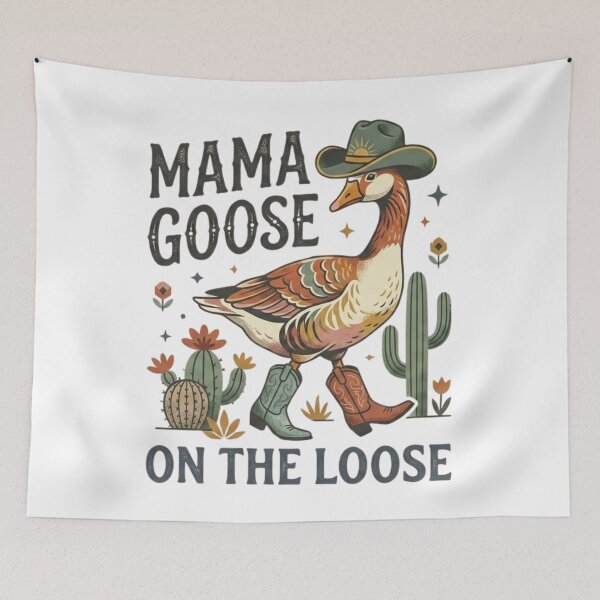 Item preview, Mama Goose On The Loose Western Cowboy Aesthetic designed and sold by SK PrintOmand.