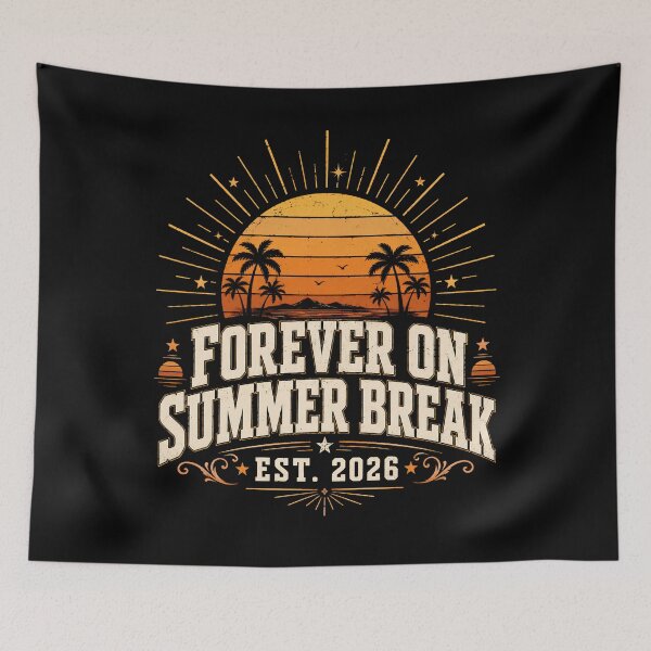 Item preview, Forever On Summer Break' Retirement Shirt : Cute Summer Retired Teacher Gift designed and sold by THREE LITTLE BEANS.