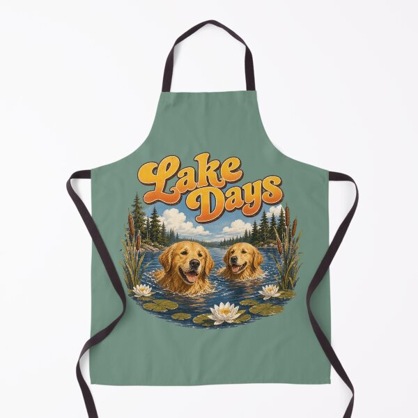 Item preview, Golden Retrievers Swimming on Lake Days designed and sold by AwesomeBeyondLimits.