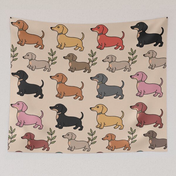 Item preview, Multi-colored dachshud puppies. designed and sold by elegantpaterns.