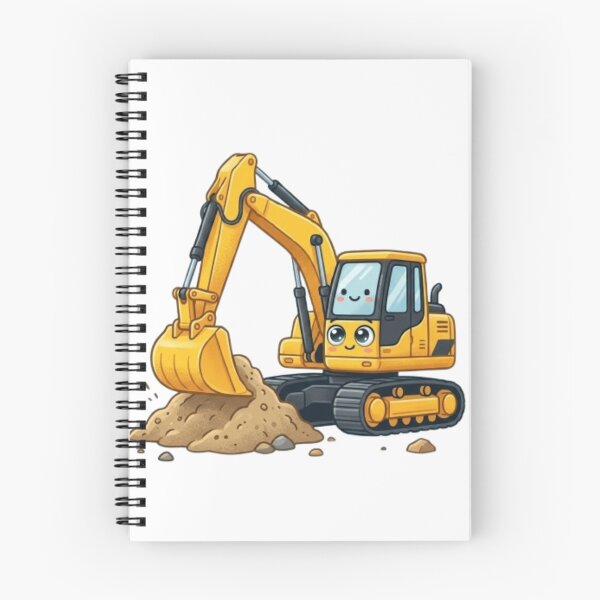 Item preview, Smiling Cartoon Excavator Mascot designed and sold by BoldConcept43.