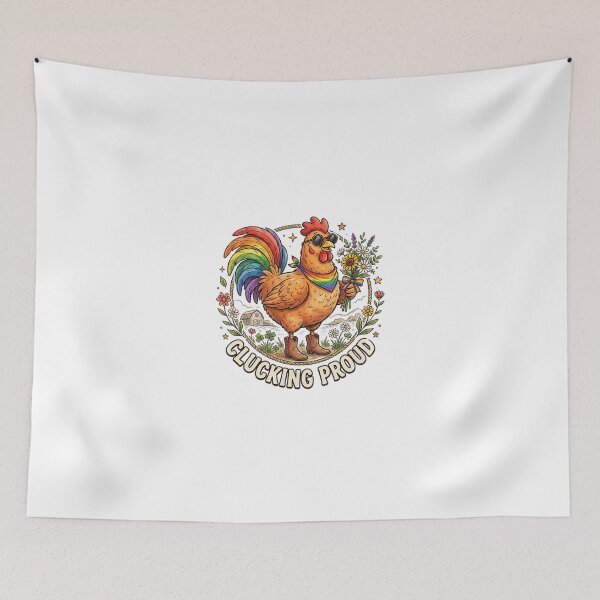 Item preview, Clucking Proud Rooster Rainbow Lgbtq Pride Farm Animal designed and sold by longngusuc.