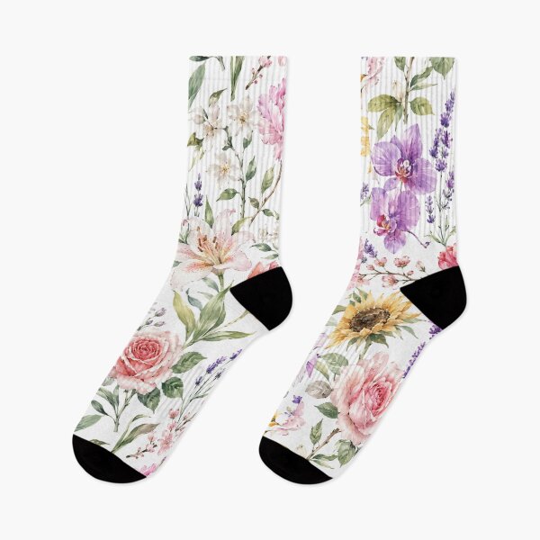 Item preview, Watercolor Floral Garden Seamless Pattern | Elegant Pink Flowers Botanical Design | Vintage Cottage core Flower Print designed and sold by agaa-vibes-studio.